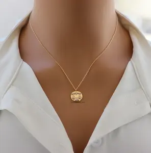 18K Gold Plated Libra Constellation Zodiac Pendant Necklace (September 23 – October 22) – Elegant Astrology Jewelry for Balance and Beauty