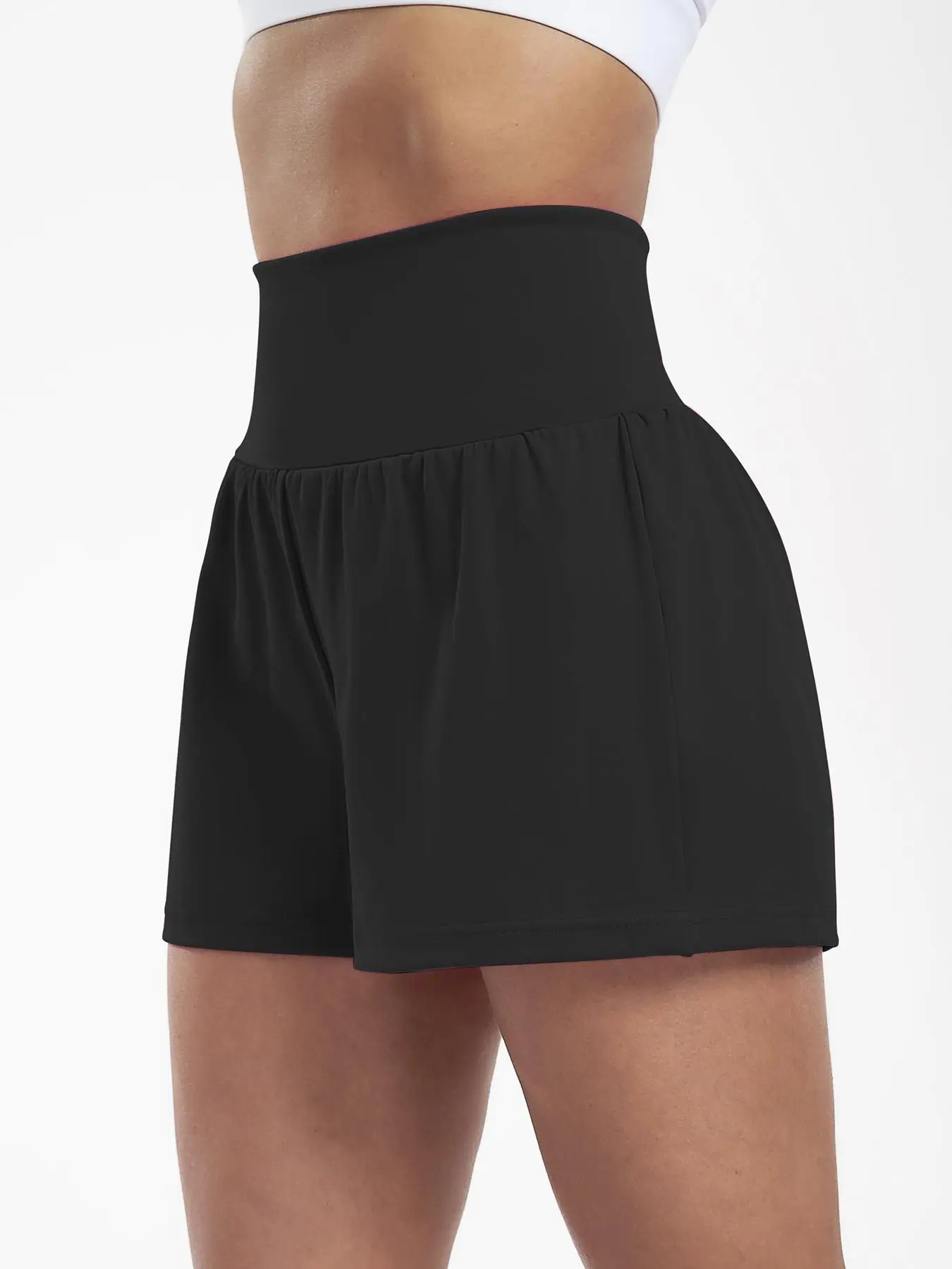 Women's 2 in 1 High Waist Pocket Sports Shorts, Gym Shorts, Gym Clothes, Casual Comfy Breathable Athletic Shorts for Tennis Pickleball, Gym Clothes,