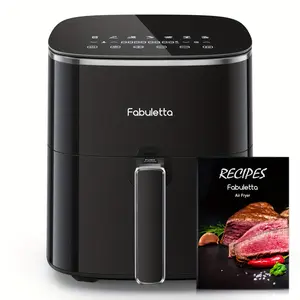 Air Fryer 6QT, FABULETTA Air Fry Oven With 11 IN 1 Functions, 450 Degrees Fahrenheit Fast Cooking, Less Oil, Roast, Bake, Crisps, Broil, SHAKE Reminder, Dishwasher Safe