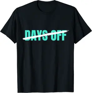 Light Teal Aqua No 0 Days Off Light Teal Aqua Color Graphic T-Shirt - Rivkafia Shop FMXB0DBXDVBKY