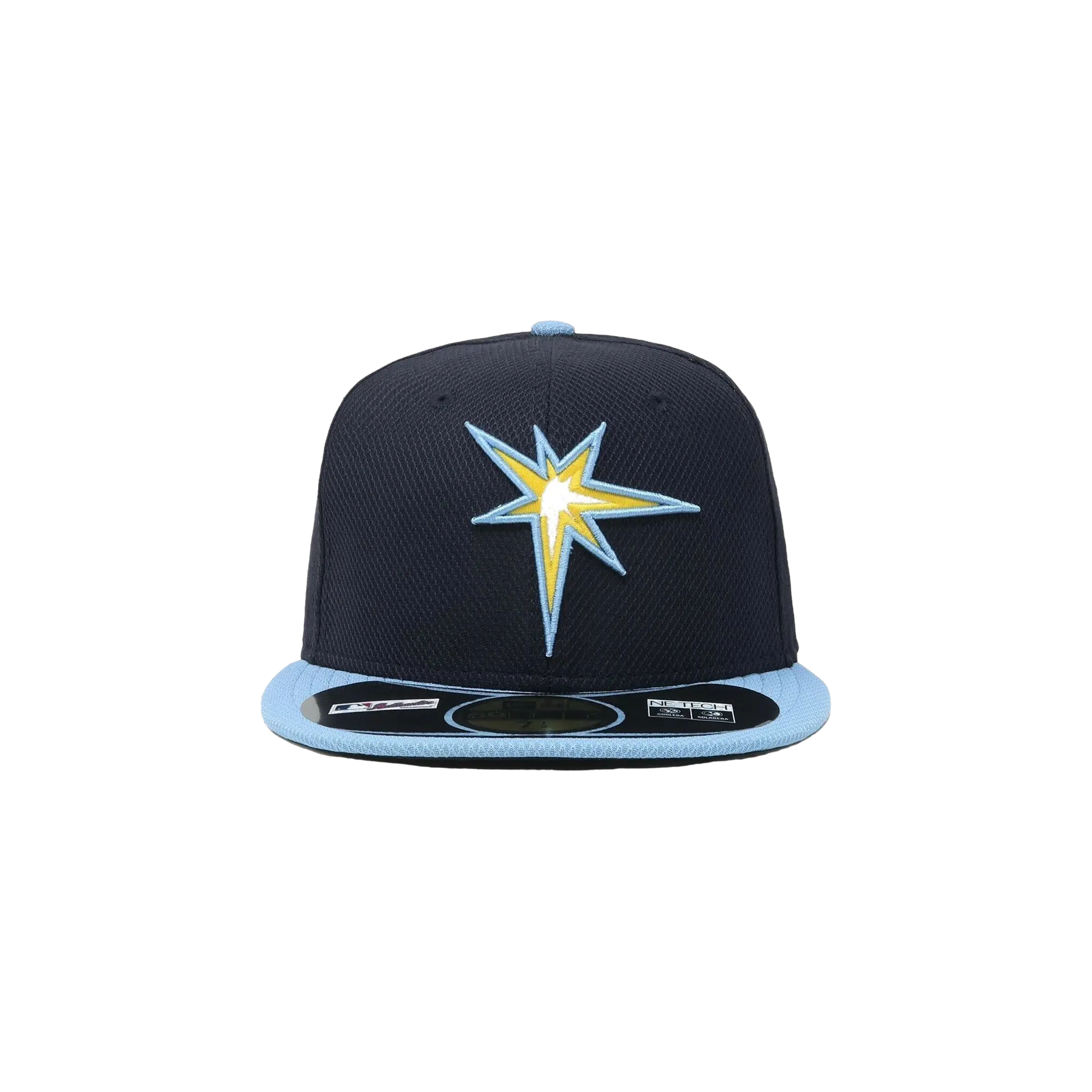 59FIFTY Tampa Bay Rays Diamond Era Fitted Hat "Black / Sky Blue - Brim" NE576