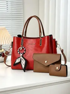 3-piece large-capacity women's bag set, available in multiple colors. This stylish and versatile handbag set with multiple pockets is perfect for daily use and an ideal gift for others.