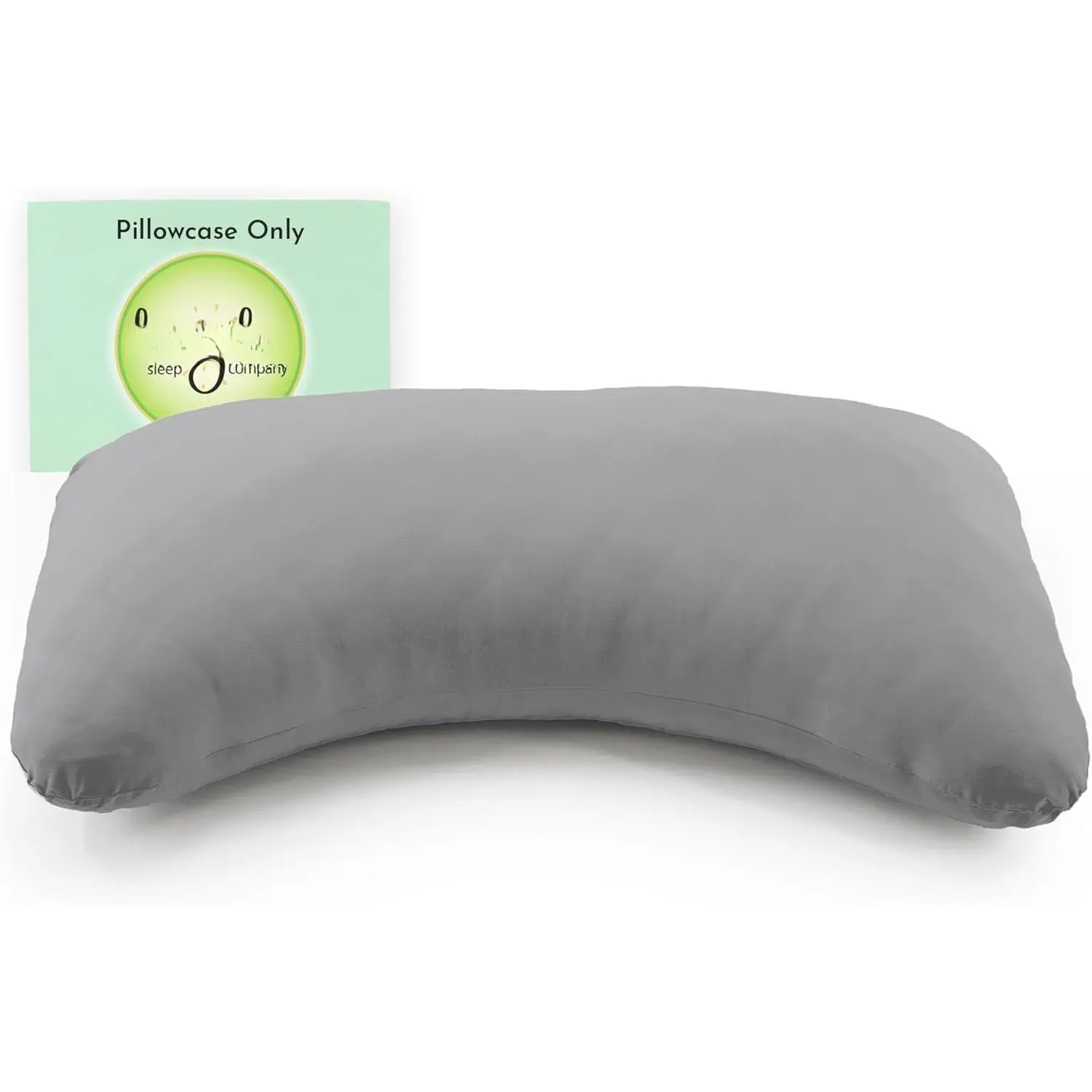 Side Pillow Case - Fits The Scrumptious and  Curved Pillows for Side Sleeping - Comfortable and Soft Cooling Viscose Made from  Fabric (,  (Charcoal))