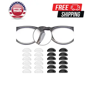 Adhesive Nose Pad, 20 Pairs Eyeglass Nose Pads Stick On Silicone Anti-Slip