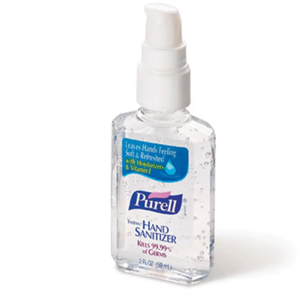 Purell Instant Hand Sanitizer - 2oz Portable Pump Bottle Single Item, 24 per Carton, Germ-Killing, Residue-Free, Ideal for Sports, Camping Hiking Personal Care