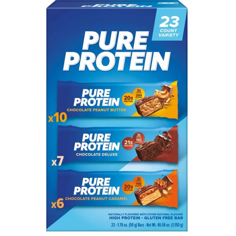 Protein Bars Gluten Free 23 Count - Chocolate Variety Pack - 23 Varieties Available - Snack