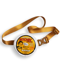 Bitchin' Original Sauce Tub Fanny Pack - Insulated Pouch & Adjustable Waistband - Graphic Design - Snack Size - Gold Colorway