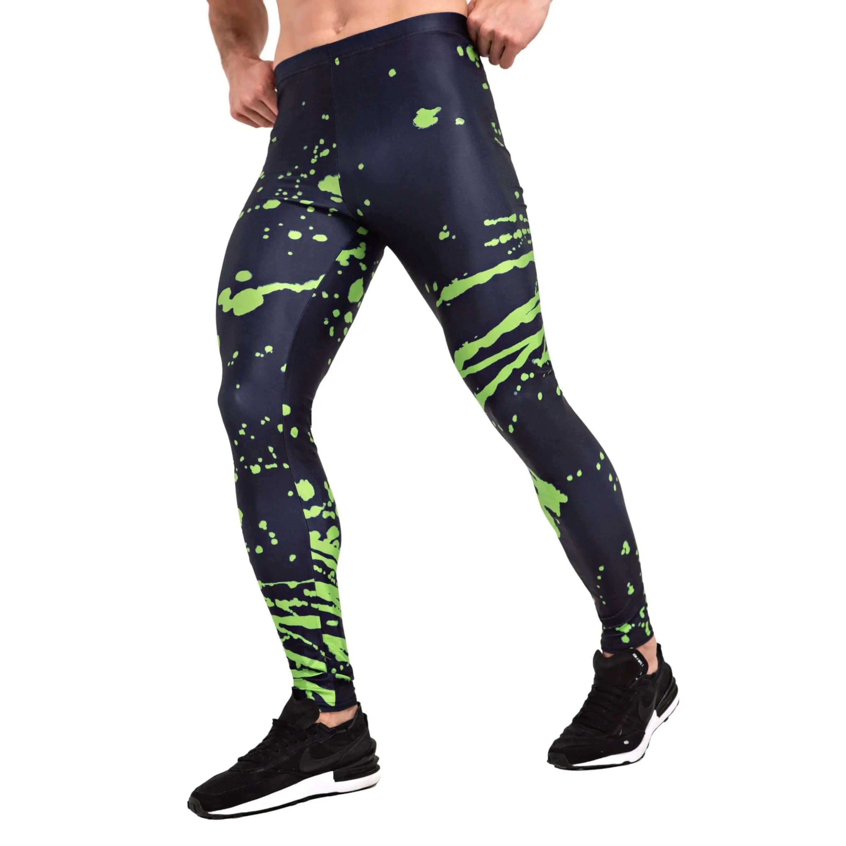 Kapow Meggings Acid Jazz Men’s Leggings Breathable 4-Way Stretch for Gym, Yoga, Festival & Workout Activewear