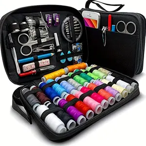 Portable Multifunctional Sewing Kit with Storage Bag, 1 Set in Random Color Including Thread, Needles and Other Accessories, Sewing Supplies Kit for Home Use, Sewing Tools, Sewing Supplies Crafts