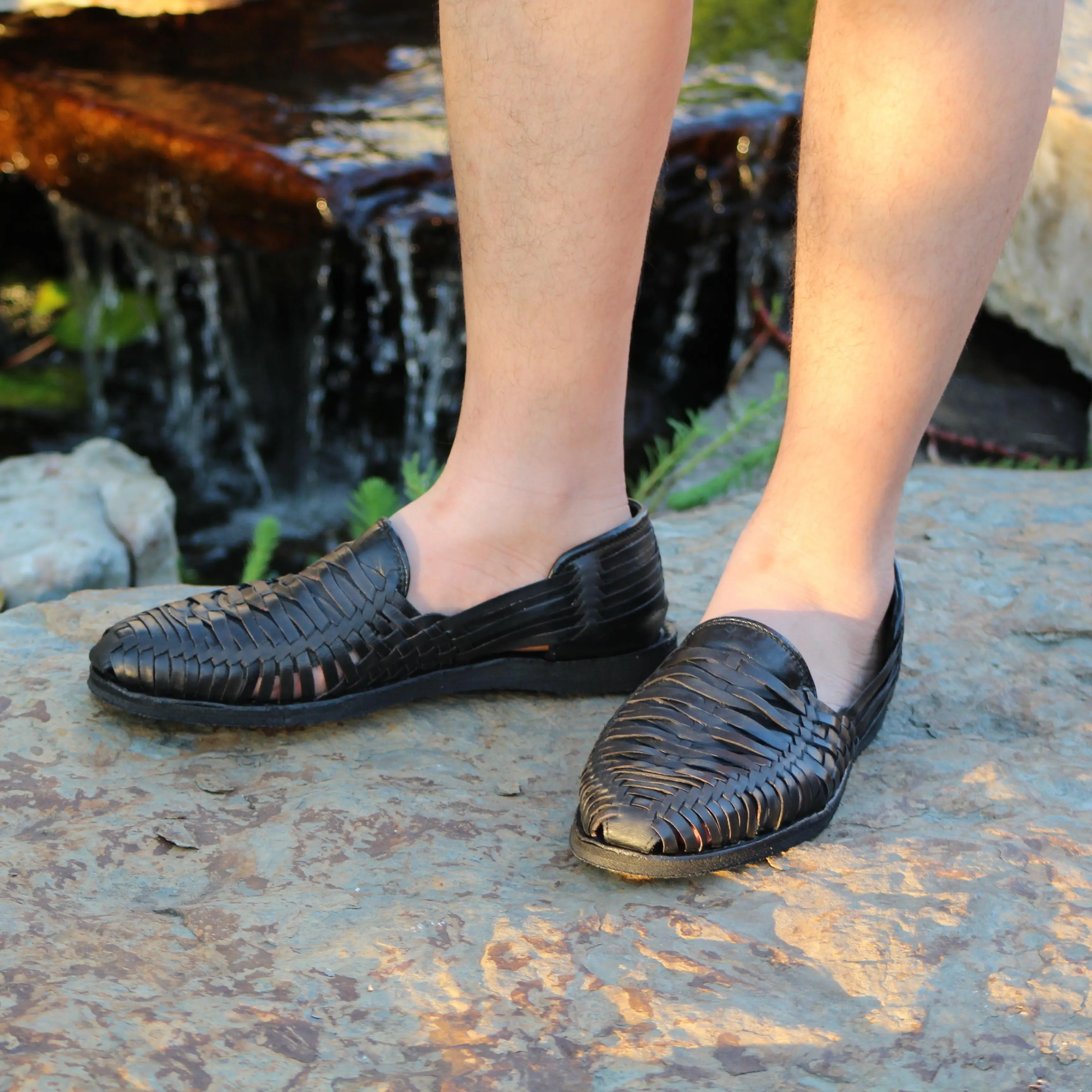 Mexican Huaraches Sandals domino cruzado negro