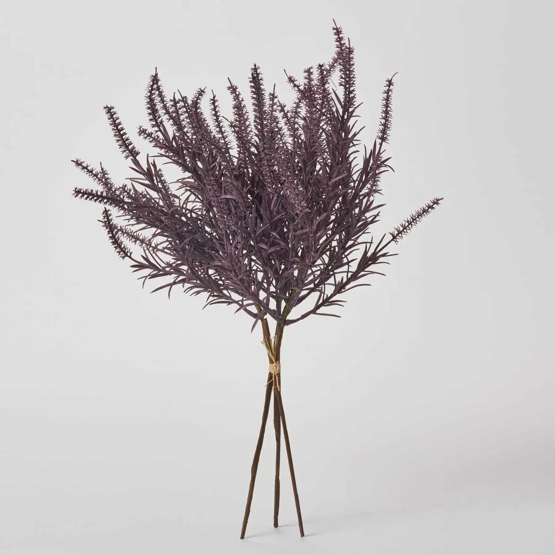Decorative Artificial Plum Purple Faux Astilbe Stem Bundle, Dried-Look Fall Foliage Bouquet - 18", Artificial Flowers