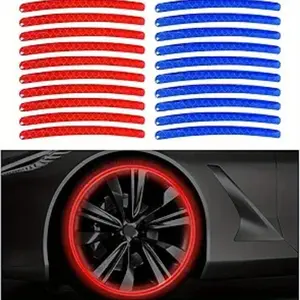 20pcs Car Wheel Hub Reflective Sticker Tire Rim Reflective Strips Luminous Sticker for Night Driving Car-Styling Accessories