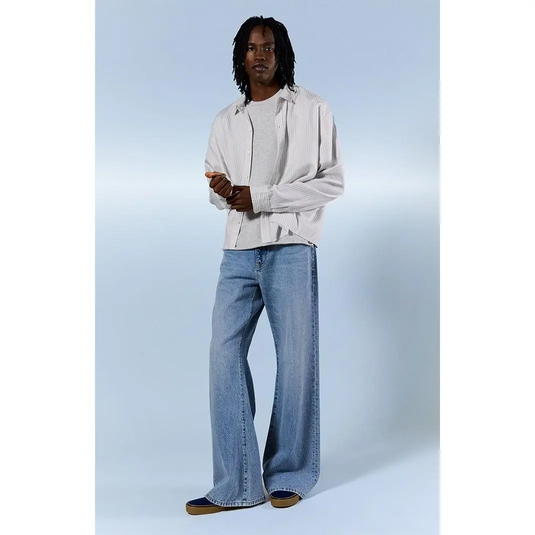 Pacsun Men's Bennet Baggy Flare Jeans Light Blue