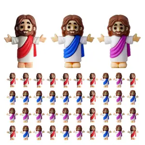 Mini Jesus Figurine Religious Toys - Cute Christian Dolls For Sunday School, Easter Basket Stuffers & Church Party Favors