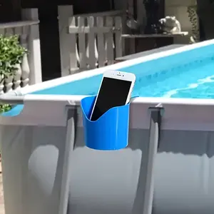 5-Pack Durable Plastic Storage Rack for Pool, Multi-Purpose Organizer for Drinks, Hand Sanitizer, Tools, Floats, Essential Summer Pool Accessory
