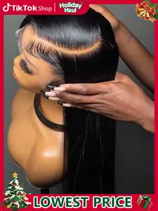 Bling Hair Brazilian 34 36 Inch Bone Straight 13x4 13x6 HD Lace Front Human Hair Wigs Smooth Lace Frontal Human Hair Wig For Women Pre Plucked 180 Density TikTokShopHolidayHaul