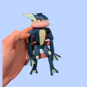 Greninja Articulating Figure - Custom Poke Figure with Unique Design and Characteristics