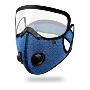 1 piece removable face mask, reusable face mask with exhalation valve, clear visibility removable eye mask, filter, dustproof, unisex, Reusable Respirator Mask