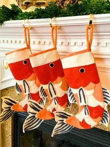 Felt Koi Fish Christmas Stocking Made from 100% New Zealand Wool - Nepalese Eco Friendly!