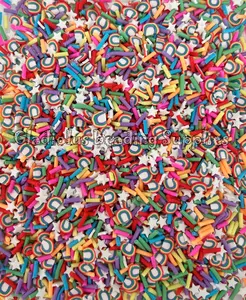 Rainbow Sprinkles Clay Slices, Non-Edible Sprinkle Mix, Polymer Clay, Fake Sprinkles, Nail Art Supplies, Shaker Mix