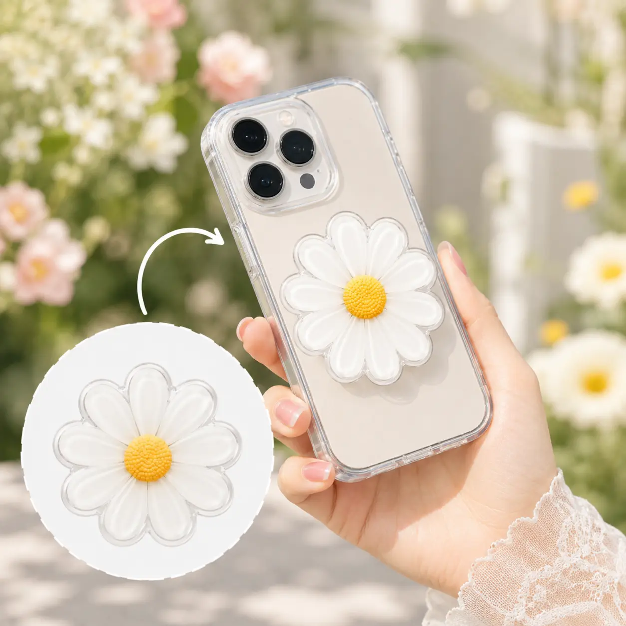 Custom MagSafe Phone Grip - Personalized Magnetic Phone Holder - Cute Photo Gift Accessory