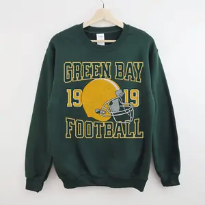 Green Bay Football Sweatshirt Packers Crewneck Vintage Style Green Bay Sweatshirt Green Bay Football Sweater Packers Sweatshirt