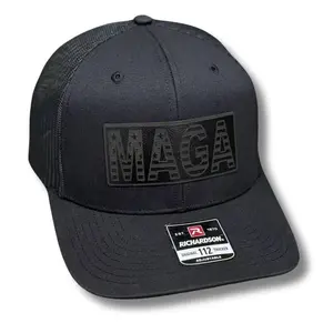 Dark MAGA Blackout Patch Hat