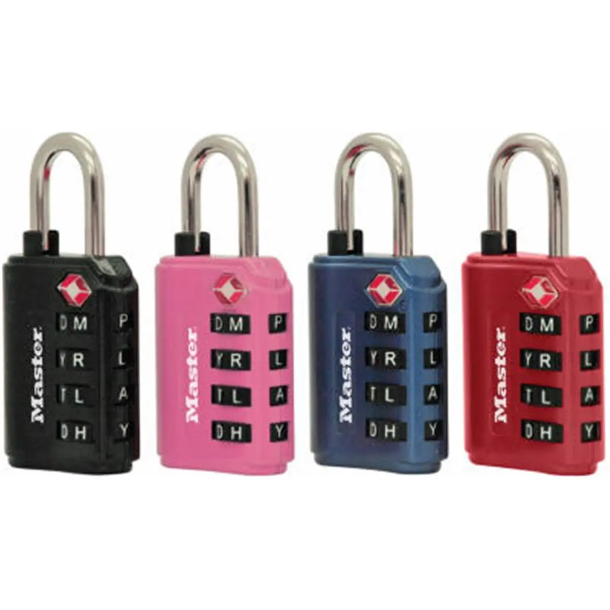 212 MAIN TSA Combination Safety Lock 4691DWD - 4-Letter Dials, Customizable Resettable Lightweight Travel Accessory for Motorcycle Security (Travel Accessories Category), Tsa Combination Lock