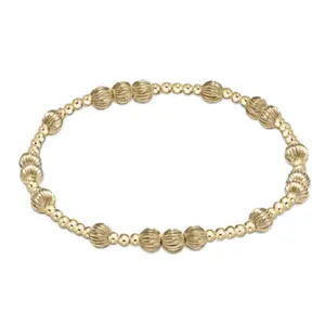 E Newton Extends Hope Unwritten Dignity 5mm Bead Bracelet Gold