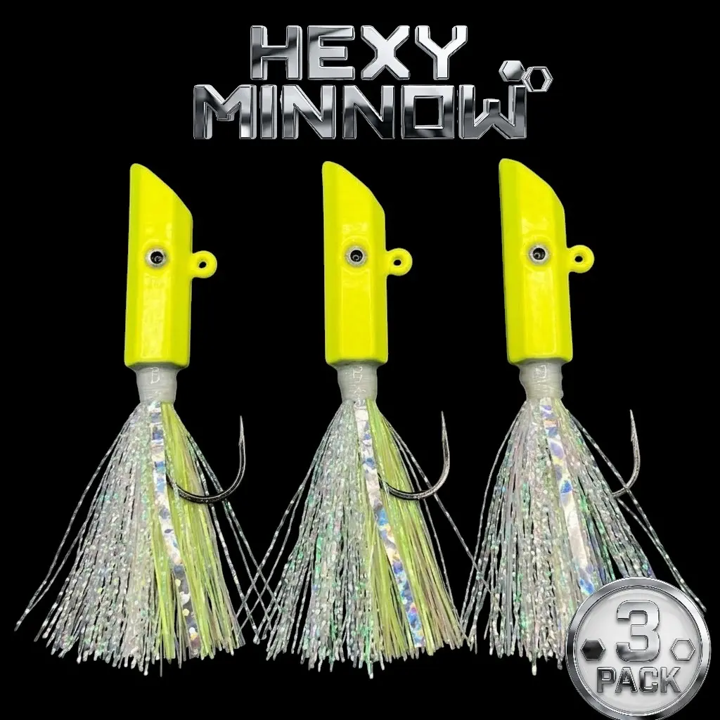 Hexy Minnow Chartreuse 3 Pack