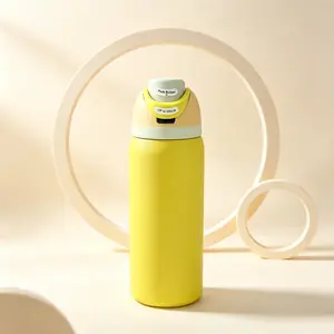 Owala FreeSip Insulated Stainless Steel Water Bottle with Straw, BPA-Free Sports Drinkware, 32 Oz Lemon Yellow Flasks, Ideal for Travel fathersdaygift