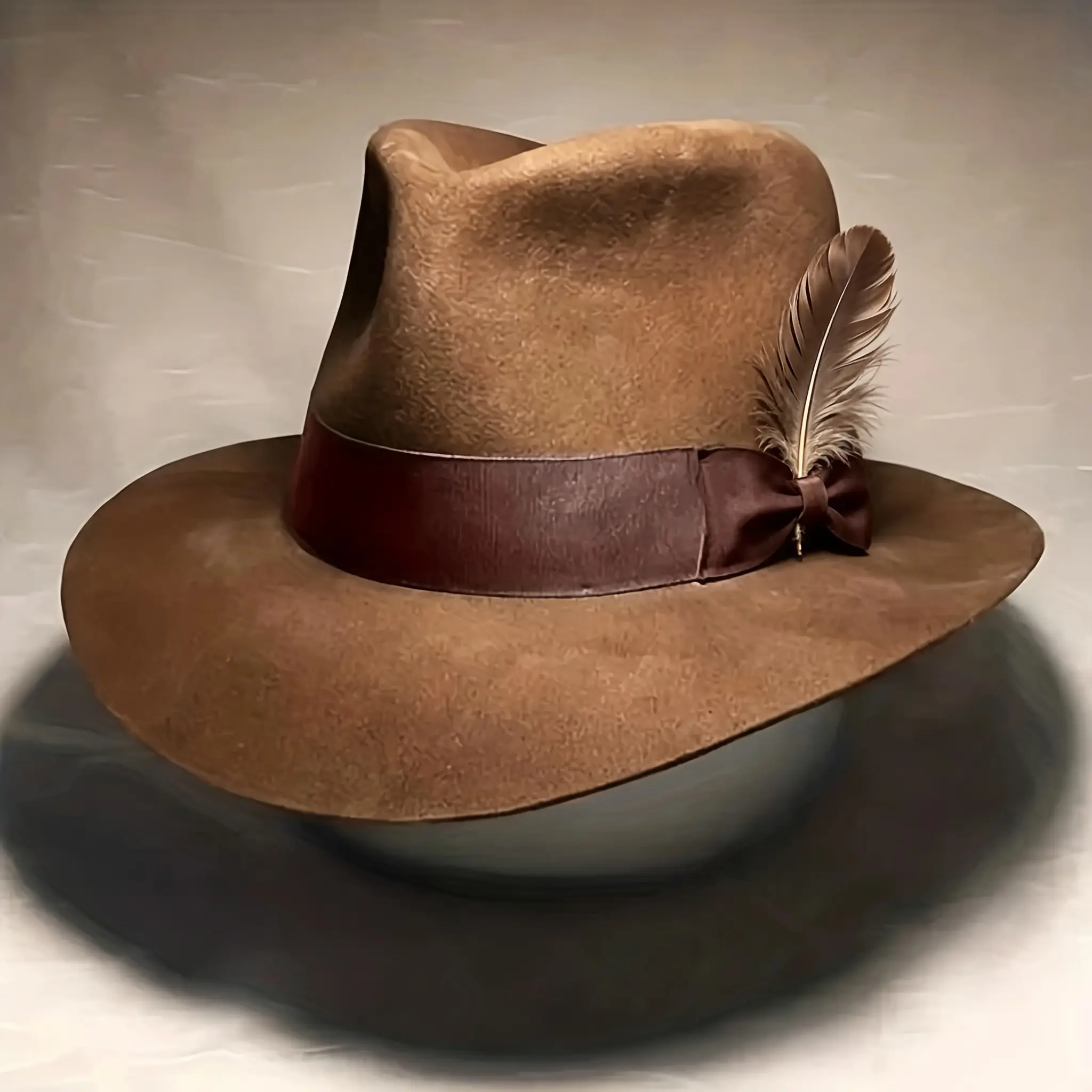 Male British-Style Vintage Plain Wool Felt Jazz Fedora Hat - 56 cm to 59 cm, Adjustable, Check Head Size, Suitable for Multiple Occasions