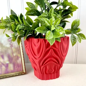 Corru Planter Pot, Indoor Flower Pot, Tabletop Planter