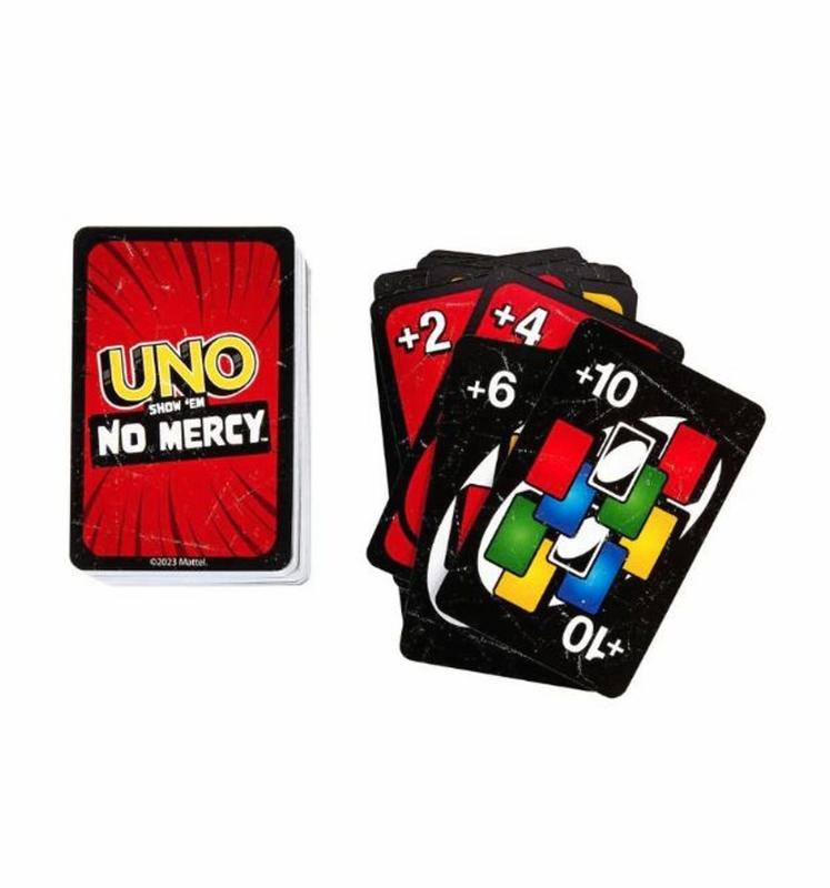 UNO SHOW EM NO MERCY PLUS OPTION 210 & 196 Cards with more Extended Function Cards, Card Game for 2-10 Players card game cards game, Longer time playing, TOP CARD GAME