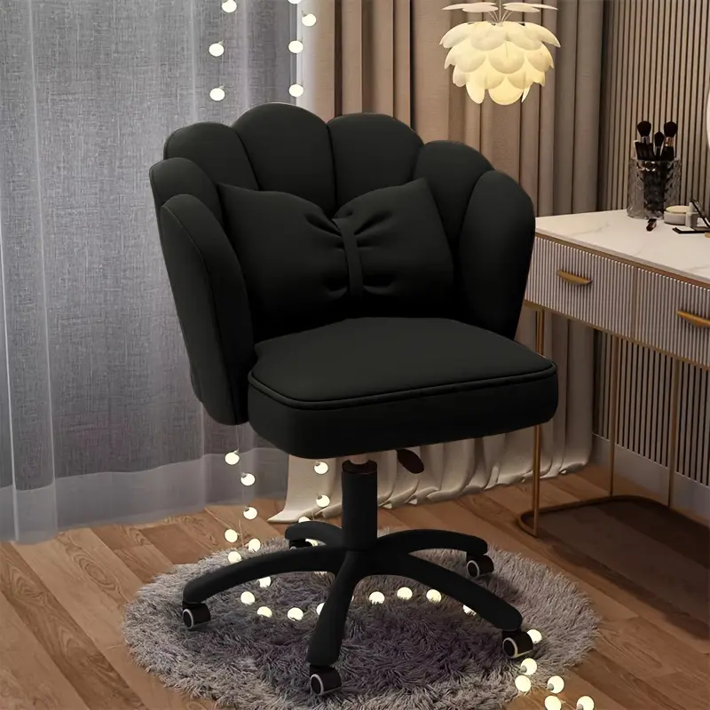 Office Chair Cute Petal Desk Chair, Modern Fabric Home Butterfly Chairs Height Adjustable Chair Makeup Chairs Computer Chairs
