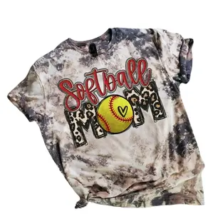 Softball Mama Sublimation Bleached Tee  Casual Womenswear