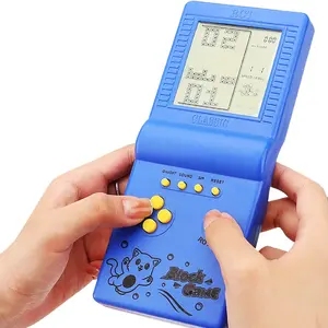 Handheld Electronic Game Toy, Handheld Game Console, Russian Block Puzzle Game, Clear Screen, Retro Stacking Game, Virtual Pet, Kids Gift, 3 Colors Available