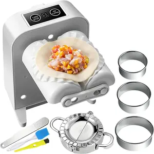 Automatic Electric Dumpling Press Maker, Household Quick Easy Dumpling Machine with Empanada Press, Dough Cutters, Spoon Brush, Ideal Christmas Birthday Gift for Home Kitchen
