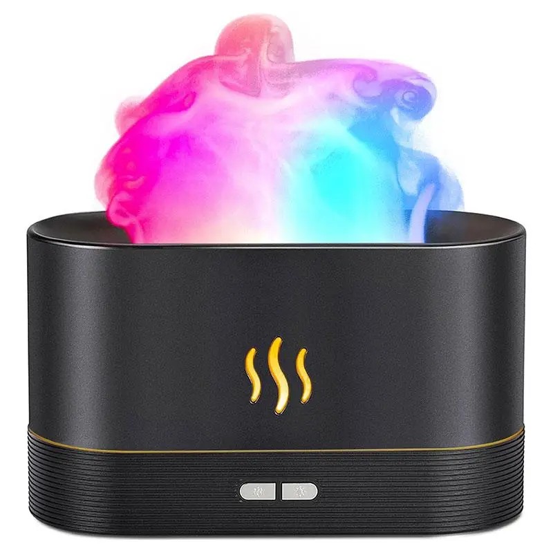 Electric Simulated Flame Design Air Humidifiers, USB Powered Aroma Diffuser with LED Light, Essential Oil Diffuser, Creative Air Humidifier for Home,