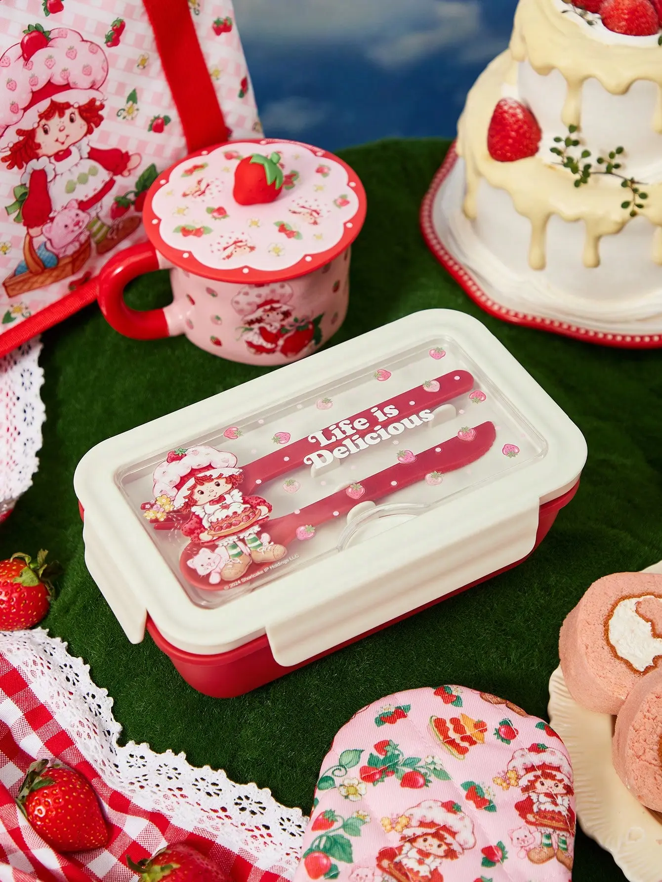 Strawberry Shortcake x SHEIN 1100ml Lunch Box with Cartoon