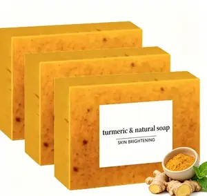 Turmeric & Kojic Acid Brightening Soap, Soap Body Care Body Wash Lemon Flawless Organic Comfort Cleansing natural skincare