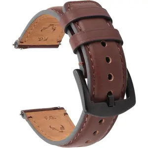Watch Bands,18mm 19mm 20mm 22mm 24mm Quick Release Leather Watch Band Strap - Burnished Leather Watch Band Vint Wristband