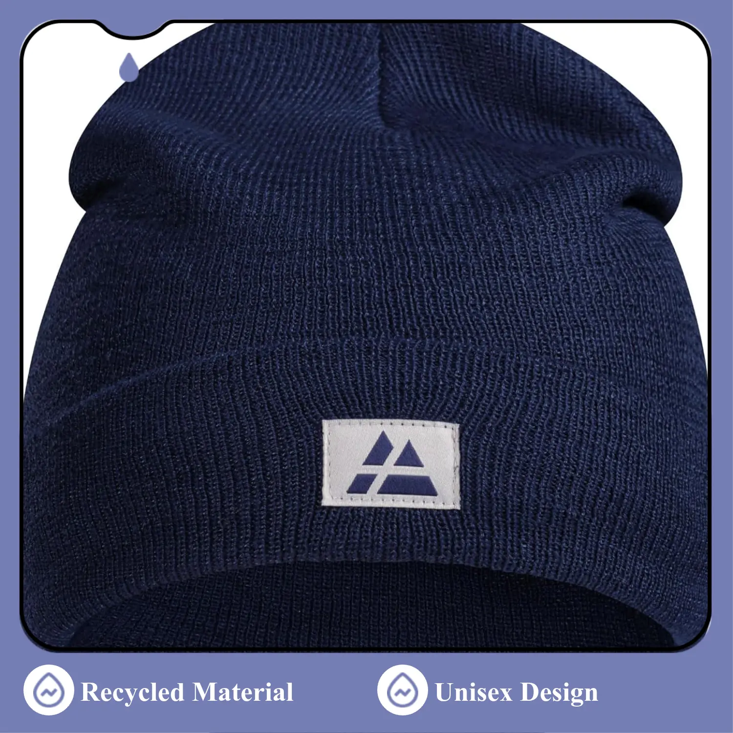 DANISH ENDURANCE Sustainable Classic Beanie for Men & Women, Plain Kitted Hat