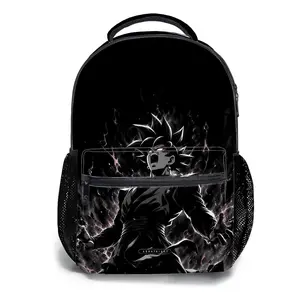 Men's and women's backpacksStudent Schoolbag Childrens Schoolbag High Quality Schoolbag Gift For Anime Ultra Instinct Goku Dark Aura Design Durable Polyester Fabric With Mesh Side Pockets For Students Anime Fans Daily Use