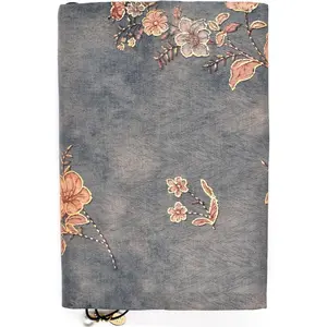 BLBMH Handmade A6 Book Cover | Fixed Non-Stretch Fabric Sleeve with Bookmark | Notebook Journal Travelers Planner | Gift for Women - Flower 4 6in