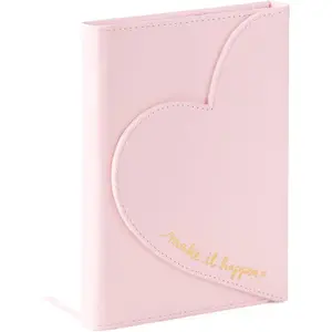 Eccolo Dayna  Love Journal & Notebook With  Heart Flap, 256 Acid-Free Ruled Pages (Light  - Make It Happen) - 5.5-x-7-inch
