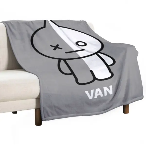 KPOP Style Cartoon Blanket Soft Plush Throw Blanket, Compact Travel Blanket for Picnic, Camping, Dorm Room and Everyday Use