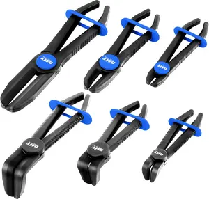 Orion Motor Tech 6PCS Hose Pinch Off Pliers Set – Hose Clamp Tool for Fuel Line, Brake & Coolant Hoses, Straight & 90° Pliers