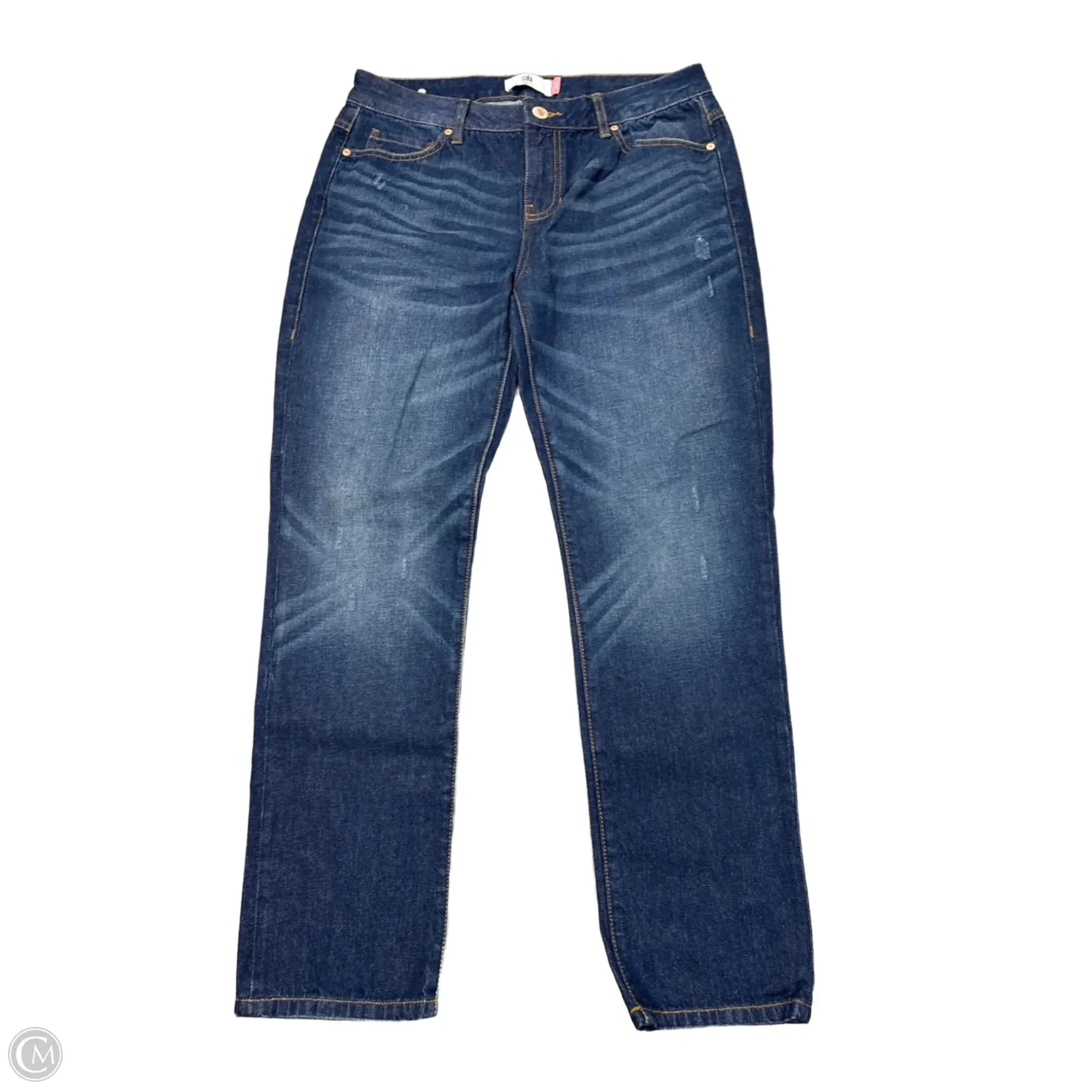 Jeans Straight By Cabi In Blue Denim, Size: 8