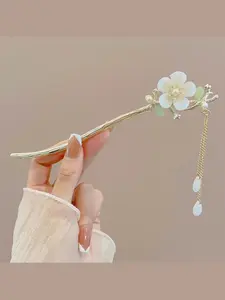 New Traditional Chinese Hairpin with Fringe Flowers, Elegant Ancient Style Hair Accessory, Hanfu Qipao Hair Clip, 1pc/6pcs Set